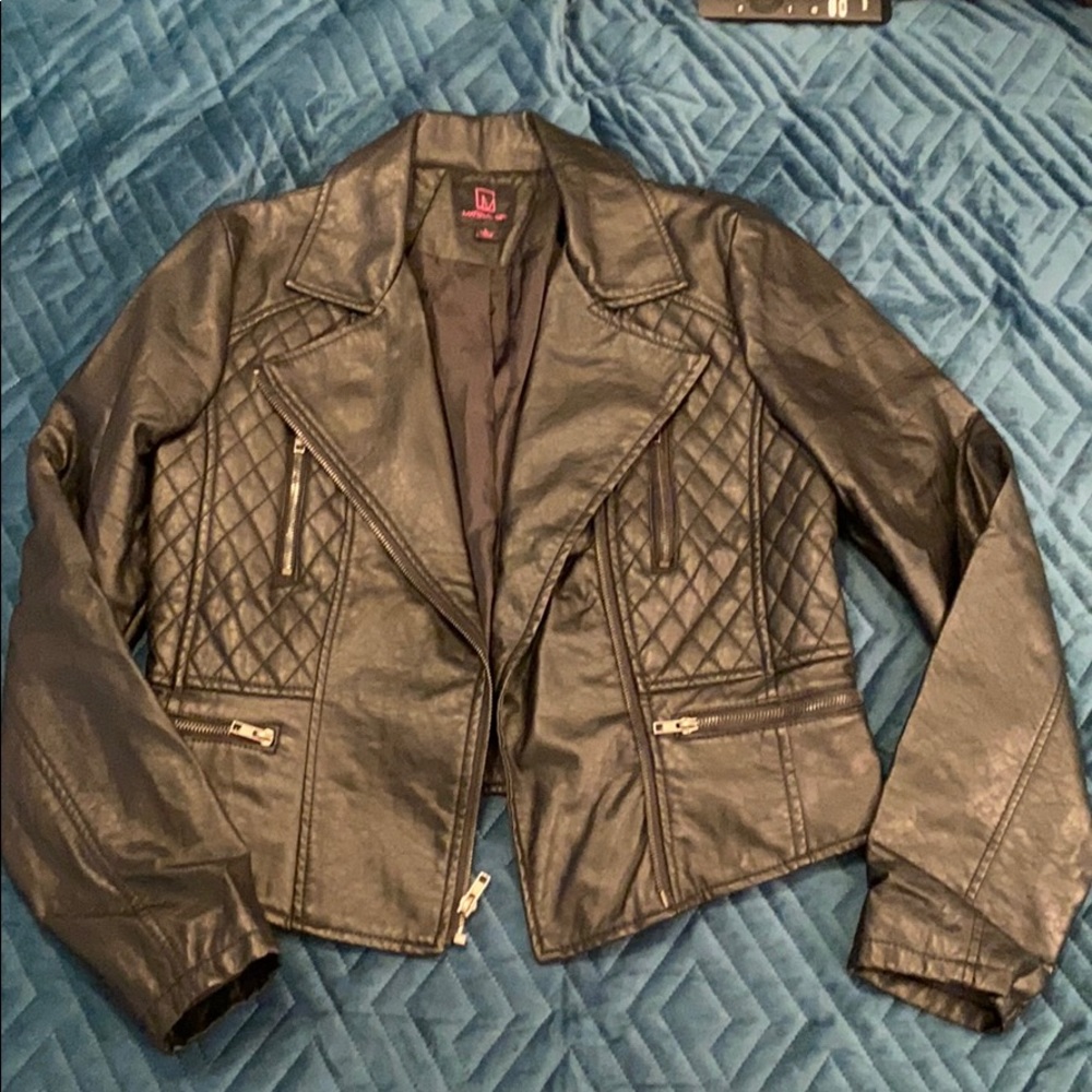 Faux Leather Jacket - Material Girl Brand